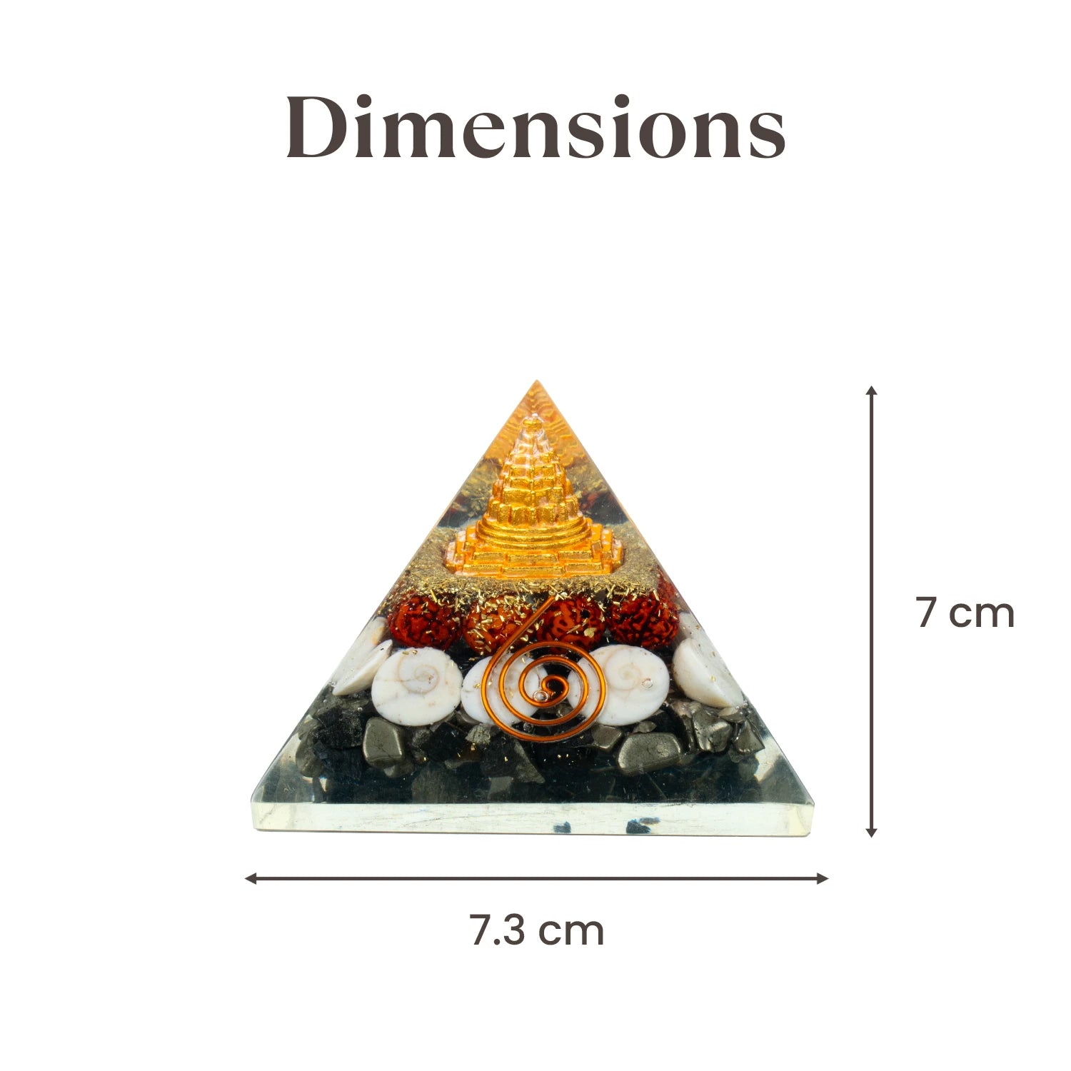 Lakshmi Yantra Pyramid With Free Raw Pyrite stone