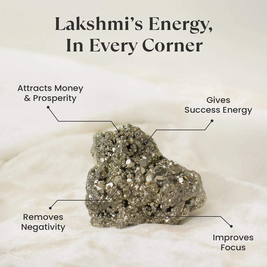 Lakshmi Yantra Pyramid With Free Raw Pyrite stone